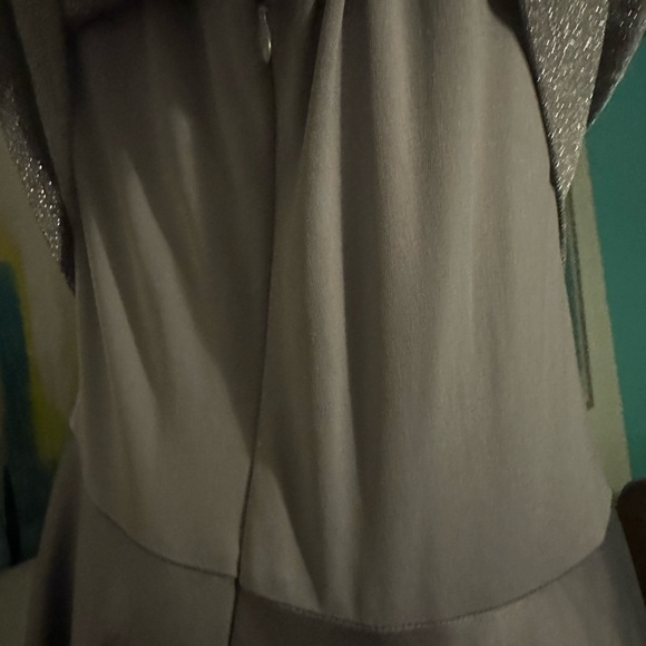 Arianna by Rachel Kaye gown size 16 one zipper covered by the cape style top - Picture 4 of 6